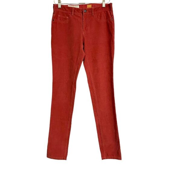Pilcro and The Letterpress Fit/Serif Corduroy Pant Women's 28 Rust Orange Casual - Picture 1 of 7